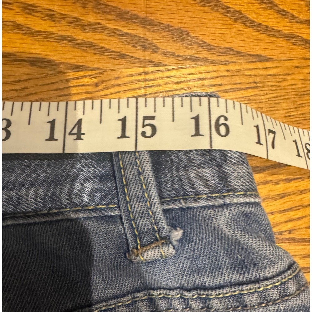 PD&C Men's Blue Medium Wash Ripped Denim Slim Straight Distressed Jeans Sz 32x30 - Picture 9 of 10
